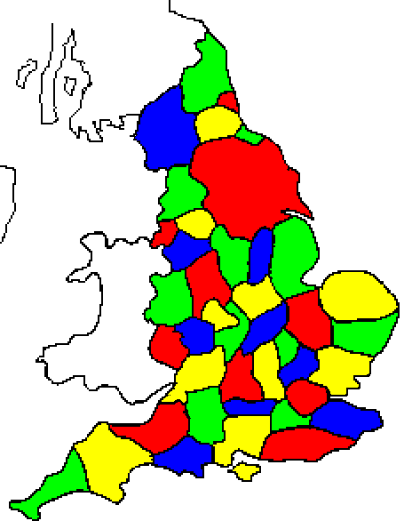Map of English counties